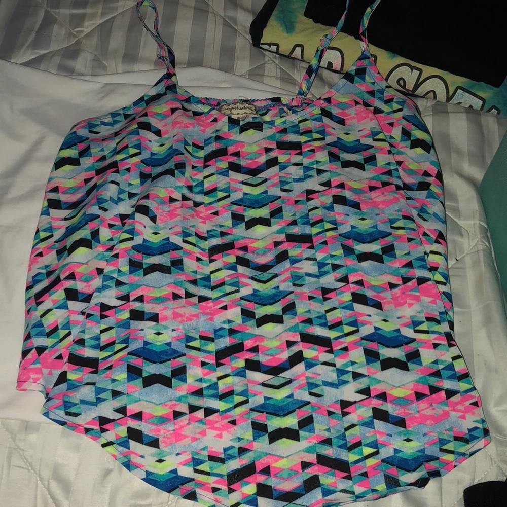 multicolored tank crop top